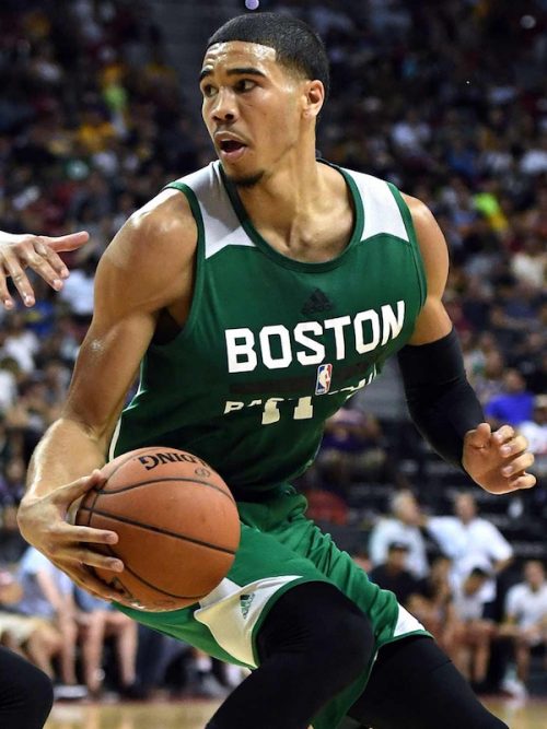 Men's Nike Jayson Tatum Black Boston Celtics Player Name & Number